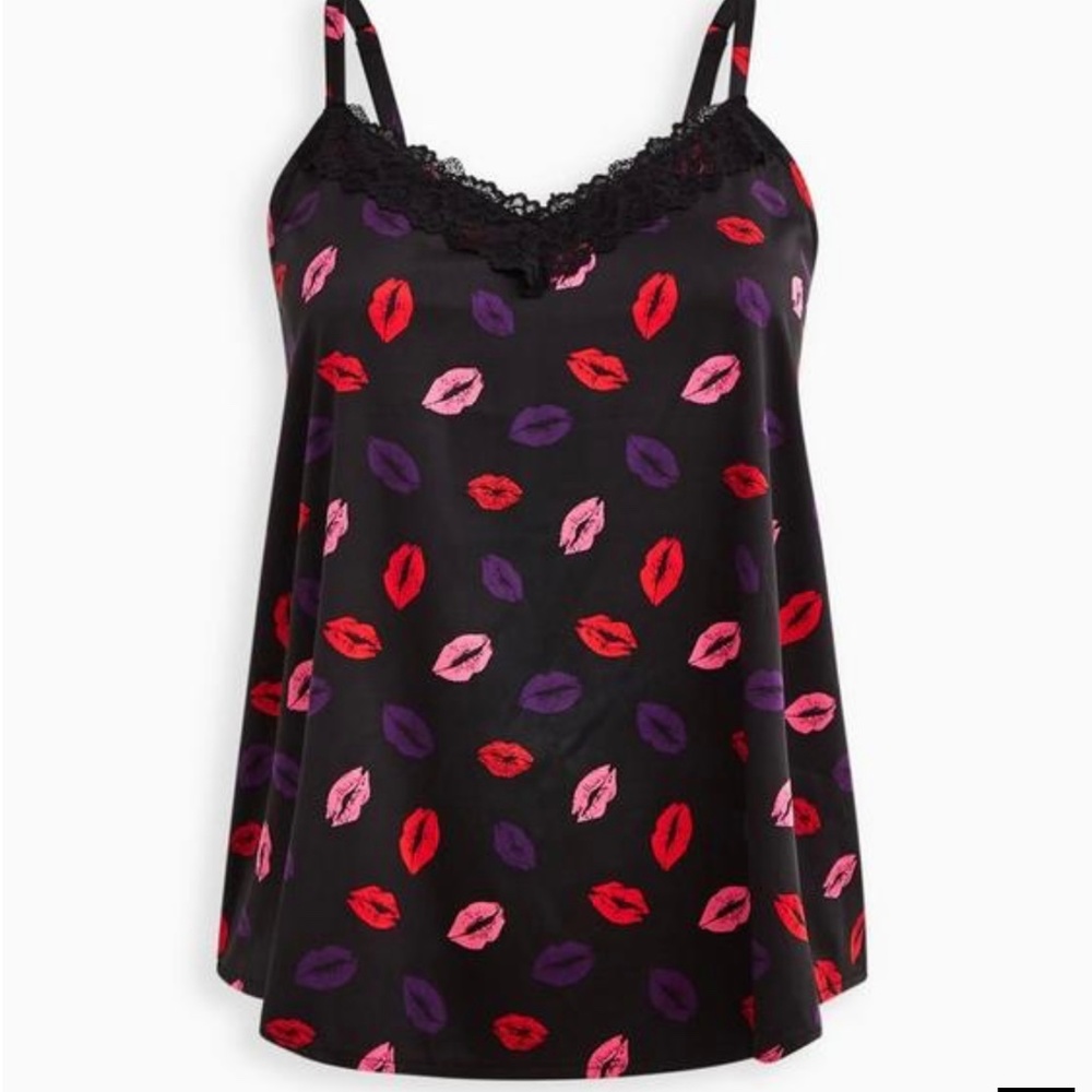 Torrid Dream Satin Lace Trim Sleeveless Sleep Cami